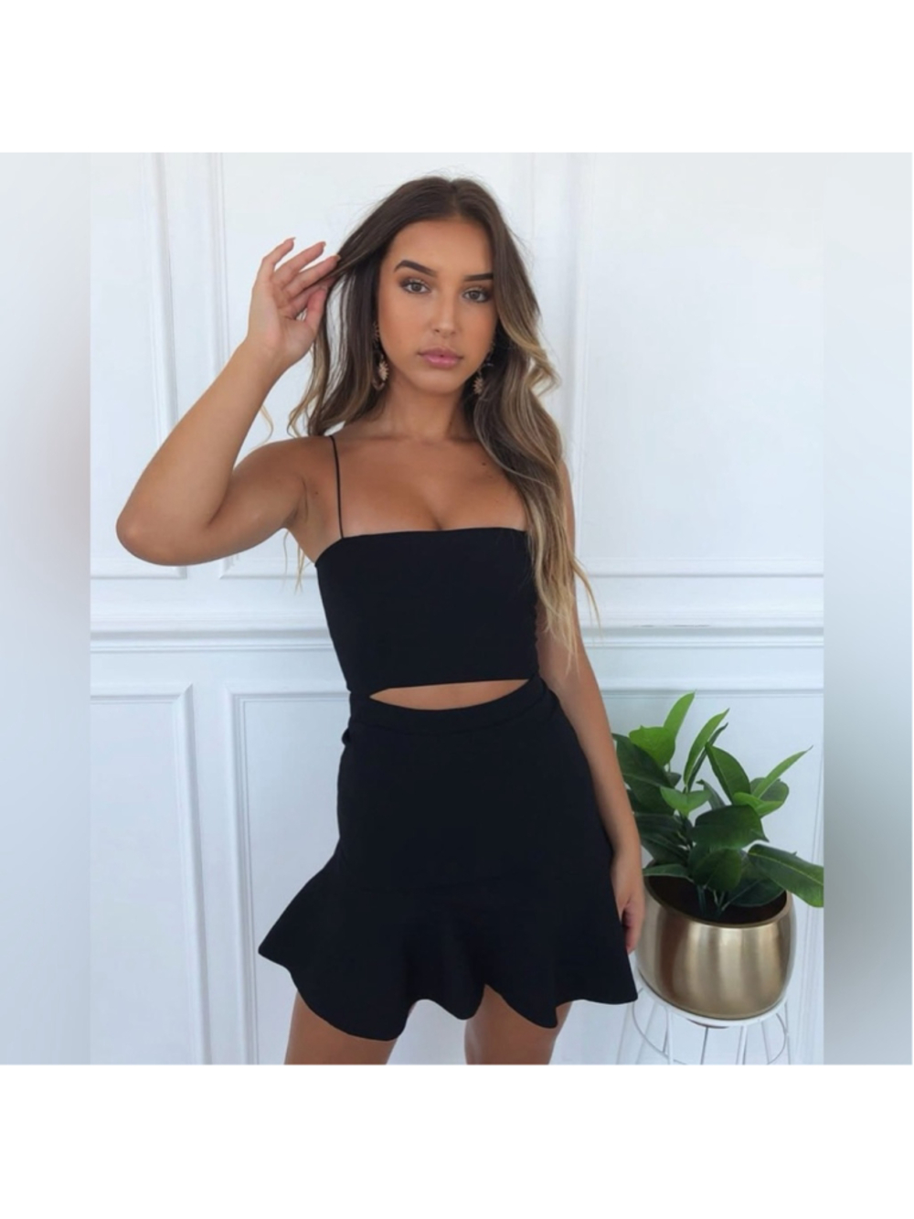 Nwt White Fox Boutique Just My Type Black Cutout Mini Dress